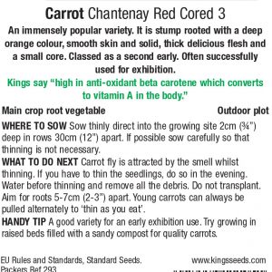 Carrot – Chantenay Red Cored 3