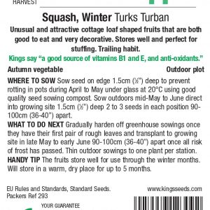 Winter Squash – Turks Turban (Cucubita pepo)