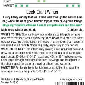 Leek Giant Winter