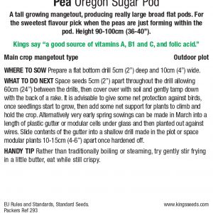 Pea – ‘Oregon Sugar Pod’