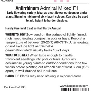 Antirrhinum majus ‘Admiral Mixed F1’ –  HHA