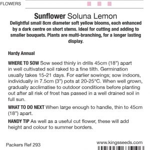 Sunflower Soluna Lemon – HA