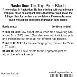 Nasturtium Tip Top Pink Blush – HA