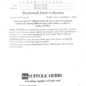 Windowsill Herb Collection