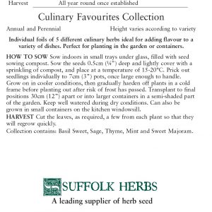 Culinary Favourites Herb Collection Pack