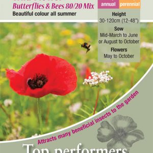 Wildflower Mix Butterflies & Bees 80/20 – 25g Pack – HA & HP