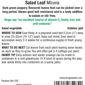 Japanese Green Mizuna