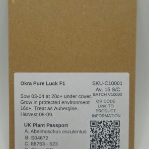 Okra – Pure Luck F1 – 15 Seeds Av.